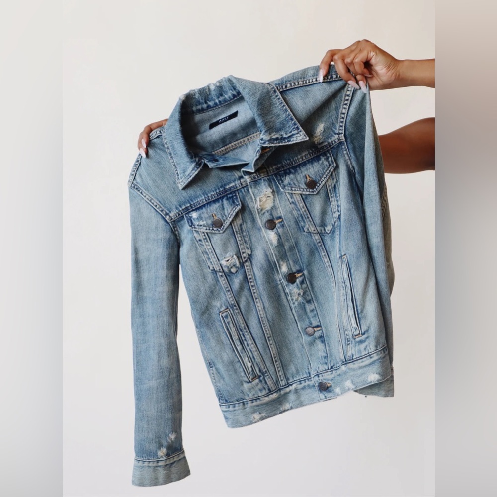 ABLE Merly Denim Distressed Jacket - Picture 2 of 6